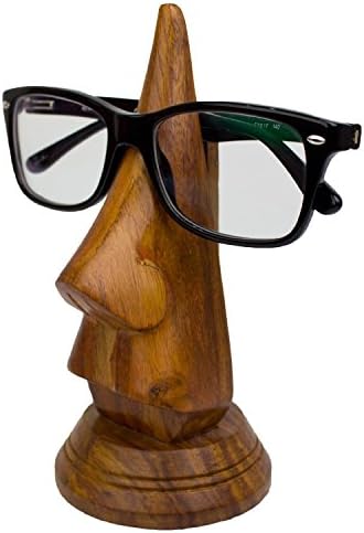 Indiacraftsoul Hand Carved Eyeglass Spectacle Holder Make With Rosewood Round Base Nose Shaped,Thanks Giving