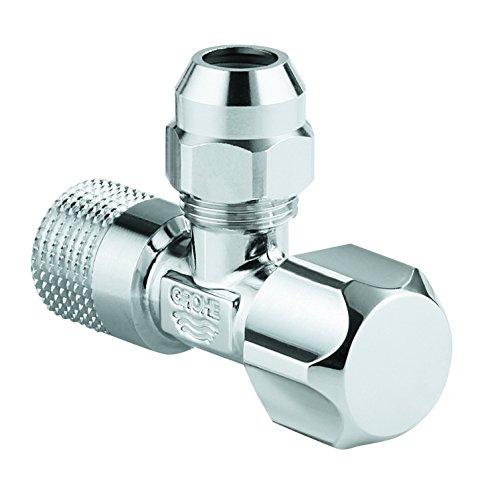 Preisvergleich Produktbild GROHE / Sicherungstechnik - Eckventil / angerauhtes Gewinde zum vereinfachten Eindichten, Wandanschluss 1 / 2 Zoll, Abgang 3 / 8 Zoll / 22019000