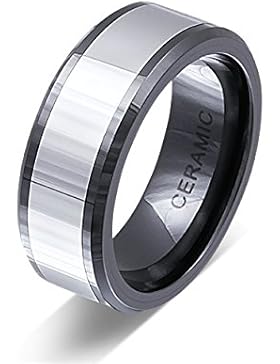 Adomio -Ring Trauring Antragsring Partnerring Keramik Ceramic -gratis Gravur C-AD-H