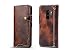 Produktbild Galaxy S9 Plus Wallet Case,[Vingtage Echt Leder,mit Handschlaufe] Kartenhalter Druckknopf Flipcase Handyhülle für Samsung Galaxy S9 Plus 6,2" - Braun