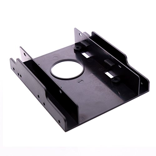 Alcey 2x 2,5 Zoll auf 3,5 Zoll Montagehalterung für interne Laufwerke (einschließlich Netz- und SATA Datenkabel) - 4