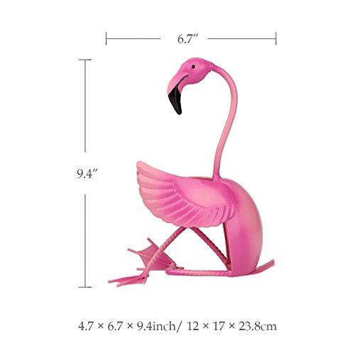 Tooarts Flamingo Weinflaschenhalter Getränkeflaschehalter Metall-Skulptur - 3
