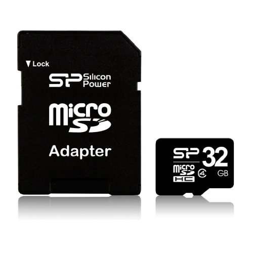 SILICON POWER 32GB Micro SDHC CLASS 4 inkl. SD-Adapter