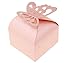Produktbild 100x Schmetterlings-Muster Hochzeit Party Gastgeschenk Box Kartonagen Schachtel Rosa