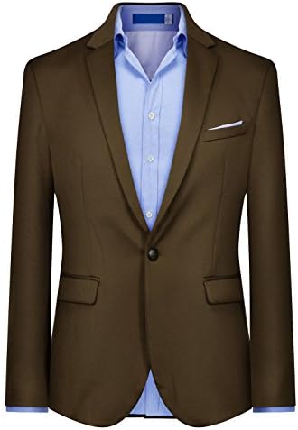 Home I Home Mens Blazer Green Single Breasted Slim Fit Notch Lapel Casual Blazer Jacket