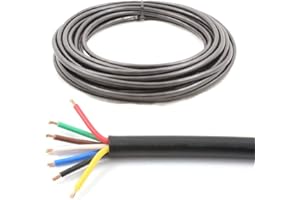 ENERJARY 7 Core Cable 12v 24v Thin Wall Wire *14 AMP Rated* Trailer/Caravan LED Lights (10M)