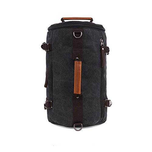 Fresion Mens Backpacks Shoulder Rucksack Bookbag Satchel Hiking Duffle Bag for Outdoor Sports (Black)