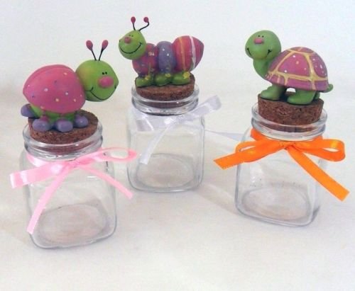 L'ANGOLO BARLETTA Offerta BOMBONIERE Nascita Battesimo Comunione Compleanno Barattolo Animali Rosa Stock