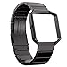 Produktbild Sanmubo Uhrenarmbänder aus Edelstahl mit Magnetverschluss Schmaler Schutzrahmen für Fitbit Blaze Smart Fitness Uhr