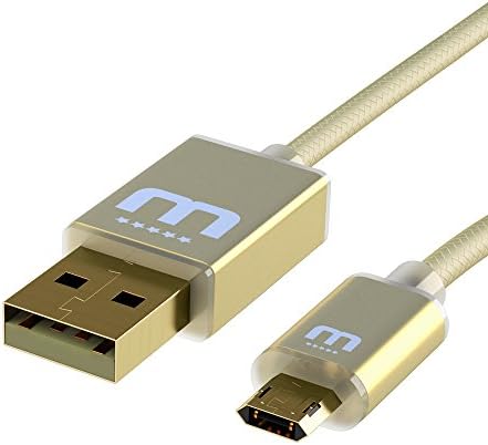 MicFlip Reversible Micro USB Cable For Samsung Galaxy S6 / S6 Edge / S5 / S4 / Note 4 LG G3 / G4 HTC ONE M8 / M9 (100cm, Gold)