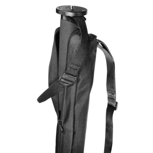 Walimex FT-1502 - Monopié Profesional de Aluminio con Correa para la muñeca, Negro