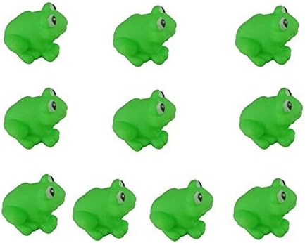 Kelaina Ten Pcs Funny Rubber Frogs Baby Bath Toys