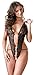 Produktbild Cottelli Collection Lingerie - verführerischer Spitzen-Body für Frauen, Neckholder-Einteiler mit Strassketten, eleganter Jumpsuit zur Verführung des Partners, schwarz