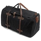 Fresion Oversize Travel Duffle Bag Waxed Canvas Hodall Weekend bags Overnight Ha
