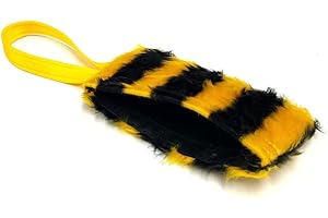 Church Products UK Dog Training Treat Bag Obedience Retrieve Furry Long Prey Dummy With Sewn In Squeaker 7" x 4" In (Bumble Bee)