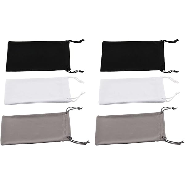 Set 3 Borse E 3 Panni Per Occhiali - Tessuto Microfibra, Eco-Friendly - Foto 5