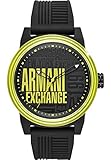 Armani Exchange Herren-Armbanduhr Analog Quarz One Size, schwarz, schwarz