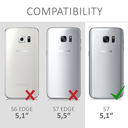 kwmobile Funda para Samsung Galaxy S7 - Carcasa Protectora de  bamb    para m  vil - Case  Duro  en  marr  n Claro 