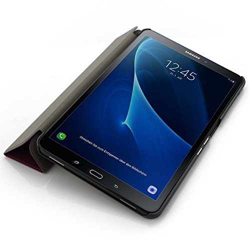 iHarbort® Premium Hülle für Samsung Galaxy Tab A 10.1 (SM-T580/T585) – Samsung Galaxy Tab A 10.1 hülle Etui Schutzhülle Case Cover Holder Stand mit Smart Auto Wake / Sleep-Funktion (Lila) - 4