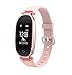 Produktbild YuStar Herzfrequenz-Armband, 2,4 cm, OLED-Touchscreen, Bluetooth 4.0, wasserdichte IP67, Schlafüberwachung, Aktivitäts/Fitness-Tracker, Sport/Gesundheits-Überwachung, intelligente Erinnerung, Aufsteherinnerung, Radfahr-Modus M rose gold