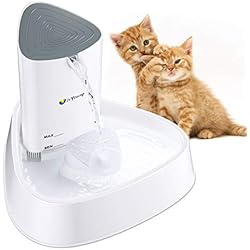 isYoung Chat Chien Fontaine à Eau LED 1.5L Distributeur Automatique d'eau Ultra Silencieux pour Animaux de Compagnie Toutes Animaux