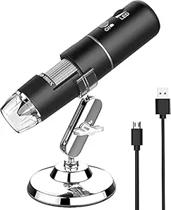 Tobo Wireless Digital Microscope Handheld USB HD Inspection Camera 50x-1000x Magnification with Stand Compatible with All iOS, Android, Mac, Windows Computer (WIFI-1000x-NEW)