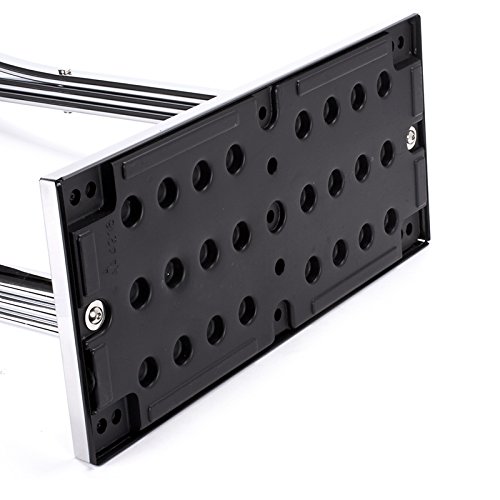 MSV Handtuchständer Handtuchhalter (LxBxH): ca. 42 x 19 x 2,5 cm aus verchromten Metall in Edelstahl Optik mit 3 Handtuchstangen - 6