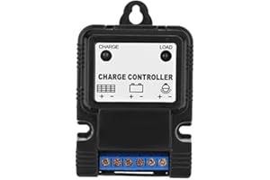 ‎GAROSA PWM Inteligentny regulator ładowania paneli słonecznych Sterownik słoneczny 6V/12V 3A Plastikowy regulator ładowania słonecznego Przenośna ładowarka do paneli słonecznych Regulator energii Regulator z wyświetlaczem LED Nowe akcesoria do narzędzi ochronnych