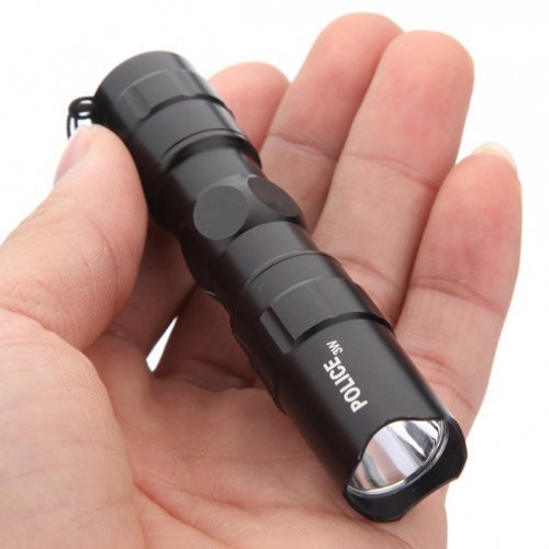 FPBS Superhelle Wasserdicht LED Gehäuse Taschenlampe Spritzwassergeschützt, für Erwachsene und Kinder, Aktivitäten im Freien, Schwarz