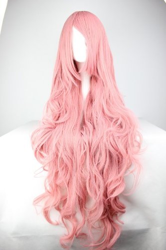 Cosplay Perücke Rosa Gewellt Lange Perücke 100cm für VOCALOID Luka Cosplay Schaufensterpuppen Karneval Mottoparties