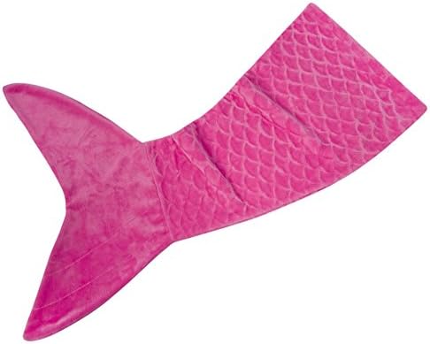 Kids Mermaid Tail Blanket, Plush Soft Flannel Fleece All Seasons Sleeping Blanket Bag, Plain Fish Scale Design Snuggle Mermaid Blanket, Pink Little Mermaid Gifts for Girls, 43 x 99 cm