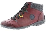 Rieker L6513 Damen Stiefeletten,Schnürstiefelette,DA-KurzstiefelBoot,Halb-Stiefel,Schnür-Bootie,Übergangsschuh,Damenschuhe,Frauen,wine/brandy/honig/forest/navy/anthrazit / 35(Rot)