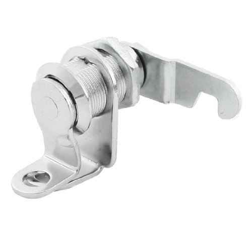 Sourcingmap - 17,4 millimetri il diametro delle ruote silver-tone porta dritto piano dell'armadio serratura della camma