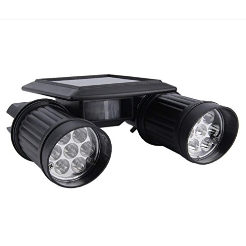 Preisvergleich Produktbild Solar Strahler, Led Solarlampen mit Bewegungsmelder - Außen Solarpanel Strahler Solarleuchte für Garten, Gartenhaus und Werkstatt