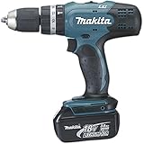 Makita DHP453RFE Akku-Schlagbohrschrauber 18V / 3,0 Ah, 2 Akkus + Ladegerät im Transportkoffer, 18 V, Schwarz, Blau, Size