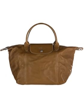 Longchamp Leder Handtasche Damen Tasche Bag Braun