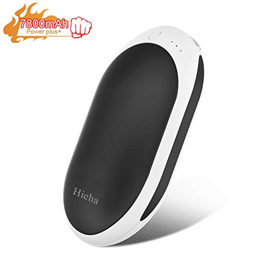 X-EUCO Calentador de Manos, Hieha 7800mAh Calientamanos USB & Power Bank 2 en 1, Calentar en 3 Segundos, Los Mejores Regalos de Invierno para Amigos y Familiares