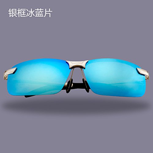 LXKMTYJ-Men-Sunglasses-And-Polarized-Chaoren-Sunglasses-And-The-Polarizer-At-The-Car-Drivers-And-Sunglasses-Silver-Box-Ice-Blue-Chip
