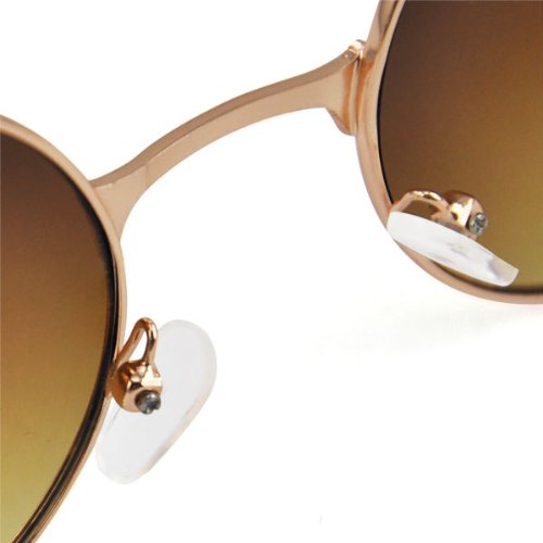 SODIAL (R) Braun Hippie Runde Specs Sonnenbrillen Fancy Dress - 3