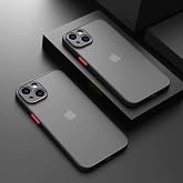 GGM GİYİM & AKSESUAR iPhone 15 ile Uyumlu Arka Kısmı Mat Şeffaf Yapıya Sahip Kenarları Silikon Tpu Malzemeden &Uuml;retilmiş Renkl