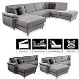 eckgarnituren Die Sofa Wohnlandschaft lädt in zeitlosem Design, mit extra hohem Sitzkomfort, sowie verschiedensten Funktionen zum Entspannen ein / Rücken der Couch im Originalbezug - frei stellbar!