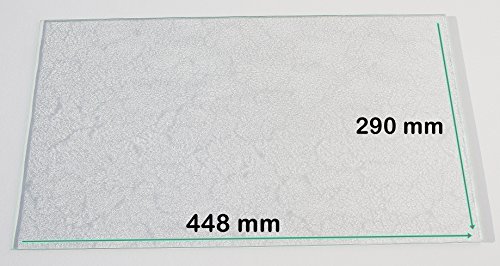 Khlschrank Einlegeboden / Glasplatte / Gemsefach  Strukturglas 4 mm dick  448 mm x 290 mm - Direkt vom Glasereifachbetrieb!!!