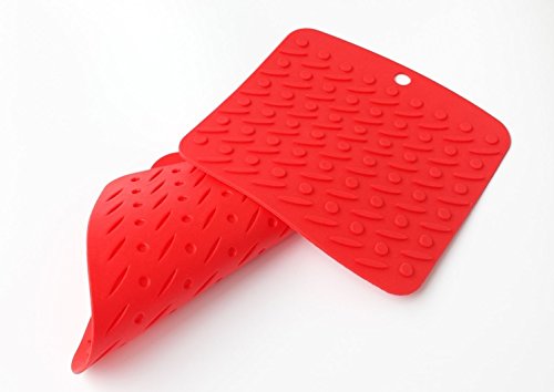 TopEUR Küchen Silikon MattenTopfuntersetzer Topflappen Set von 4 – Mehrzweck-Matte als Topf-Pfanne Inhaber, Glasöffner, Trivet, Löffel Rest, heiße Matte, Backofen verwenden - 3