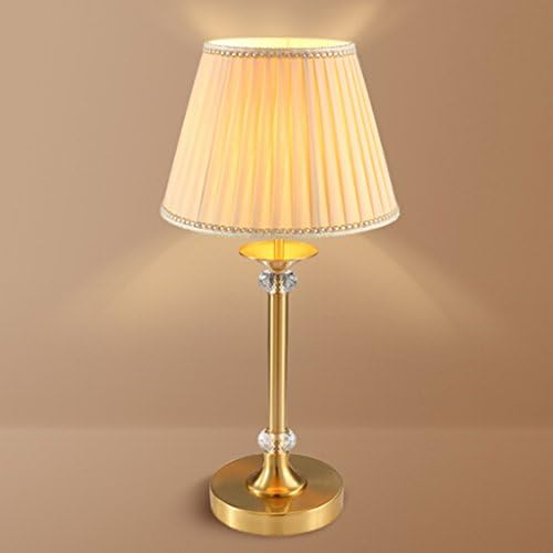 Copper table lamp living room table lamp bedroom table lamp studytable lamp copper cloth cover table lamp vintage copper table lamp table lamp brass 31*53cm 12*21inch A+ ( Color : Brass-31*53cm )