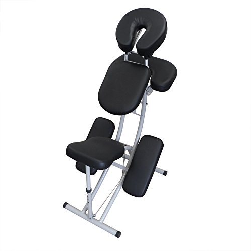 Lyndan Henty Black Lightweight Portable Folding Aluminium Massage