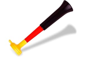 FUN FAN LINE - Pack x3 Plastik Vuvuzela Trompeten. Zubehör für Fußball- und Sportfeste. Geräuschvolles Lufthorn für die Animation.