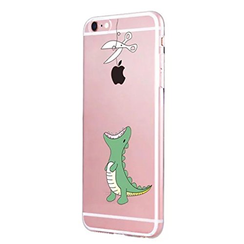 iPhone 7 Case, YooweiÂ® Crystal Clear Soft Silicone Gel TPU Case Cute Cartoon Scratch Resistant Protective Cover for iPhone 7 4.7
