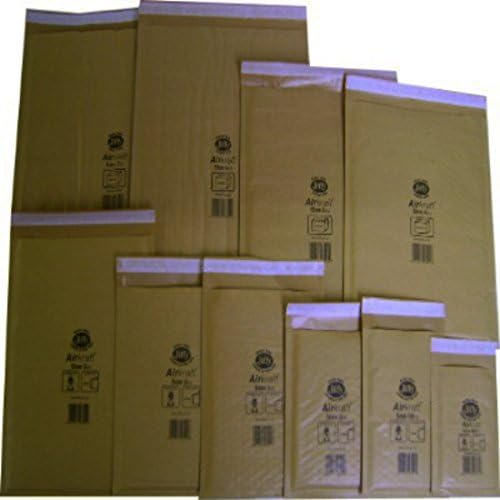 300 Large JL4 A4 Size Gold Jiffy Bags Envelopes - Peel + Seal Padded Bubble Mailers - 240 x 320mm / 9.5 x 12.5" Postal Packing Mailing Shipping Postage Posting Self Seal Cushioned Protective Packaging