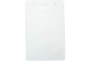 CKB Ltd 100x Event Clear Vertical del retrato ID Badge Card Plastic Pocket Holder Pouchs Poseedores de una Tarjeta de Identificación 12.5 x 8cm Transparente Cartera del PVC