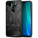 KAPAVER® Rugged Back Cover Case for Xiaomi Redmi Note 8 Pro MIL-STD 810G Officially Drop Tested Solid Black Shock Proof Slim Armor Patent Design (Only for Redmi Note 8 Pro) (Rugged Black)